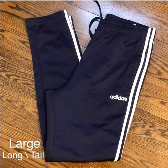 adidas Other - ADIDAS Mens Navy Blue & White Stripes Tiro Tapered Training Jogger Pants LT